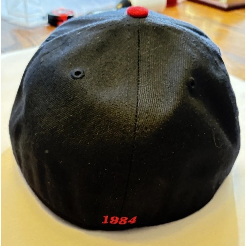 Cooperstown Collection California Angels Fitted Cap Size 7 1/2 Red Blue 1984
